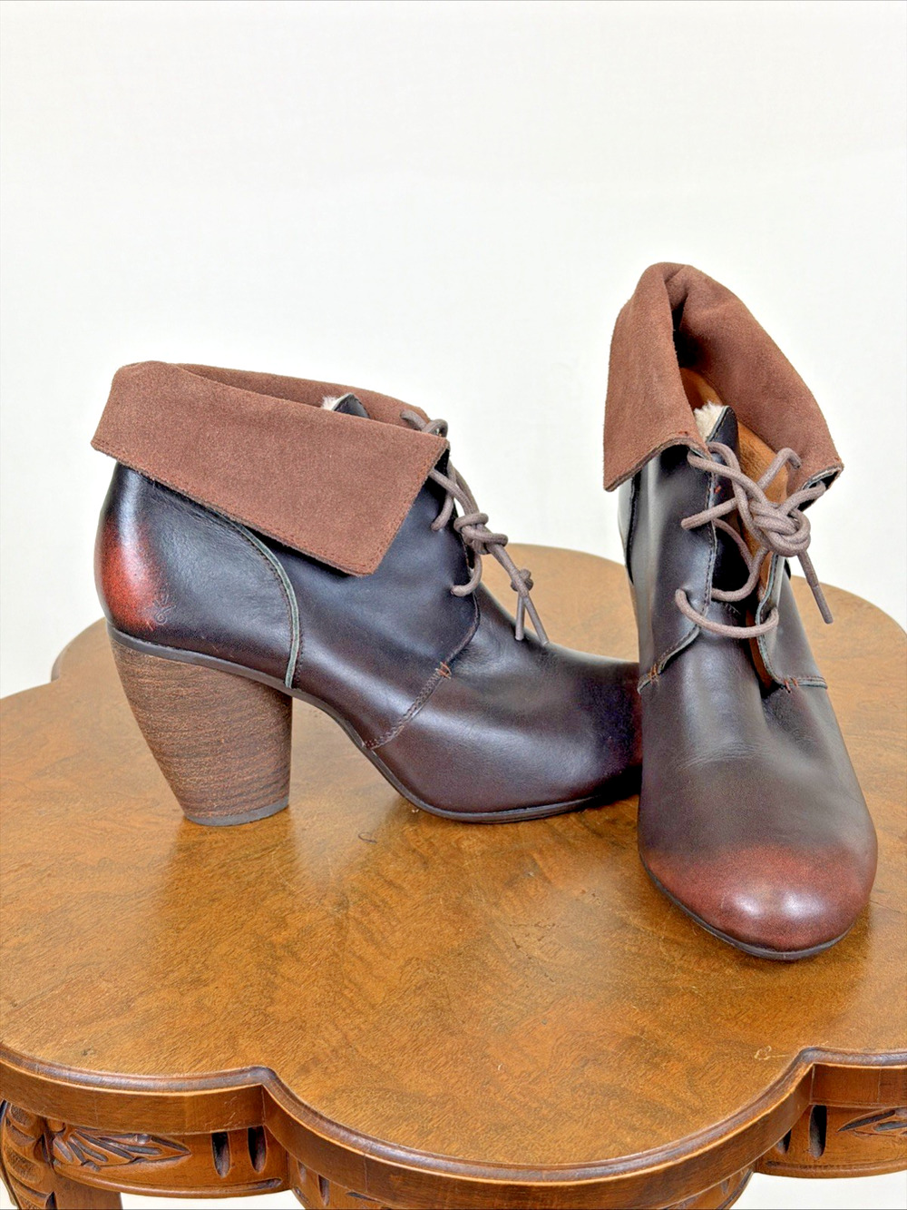 EMU Australia Womens Brown Lace Up Ankle Boot Ladies Ankle Bootie Size 8